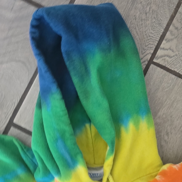 Port Authority Multicolor Tie-Dye Hoodie-Small s9 - Picture 5 of 10